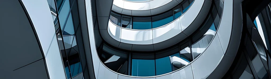 Immobilienportfolio optimieren durch gezielte Entscheidungen und Investitionen, moderne Gewerbeimmobilie mit Glasfassade